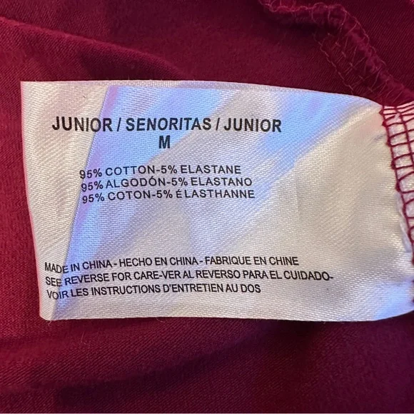 Energie Red Short Sleeve V-Neck Top juniors M - Picture 6 of 6